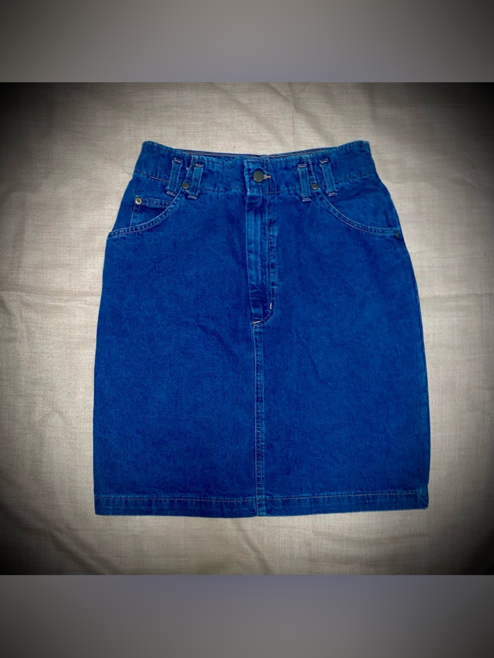 Women’s High Waisted Denim Jean Skirt Blue Hunt Club Size 8 100% Cotton